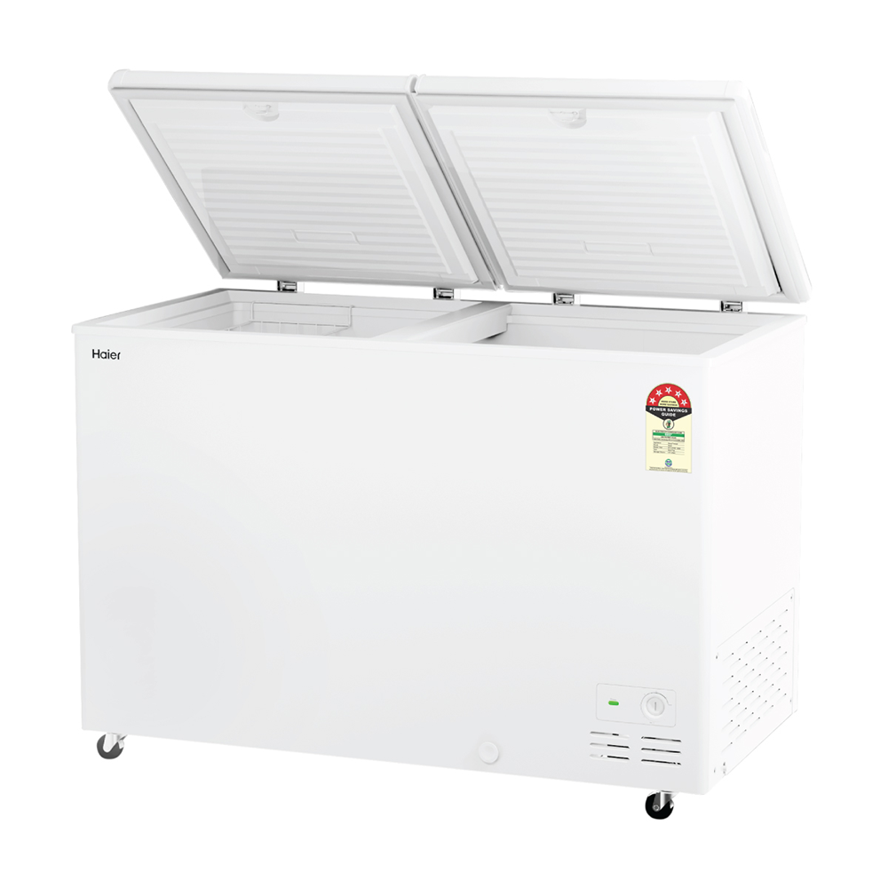 Haier 410 Ltr Double door- White Colour Convertible Hard top Freezer